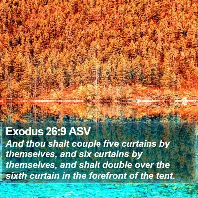 Exodus 26:9 ASV Bible Verse Image