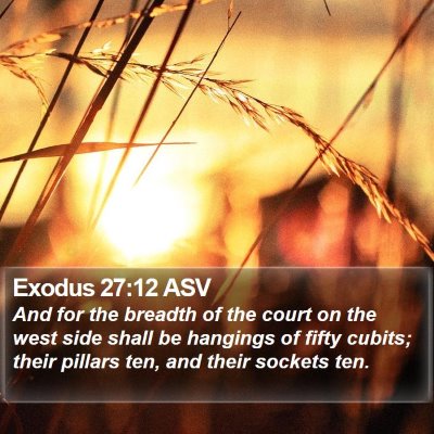 Exodus 27:12 ASV Bible Verse Image