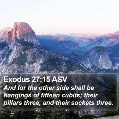 Exodus 27:15 ASV Bible Verse Image