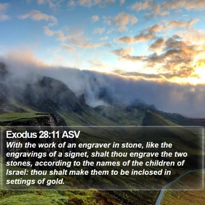 Exodus 28:11 ASV Bible Verse Image