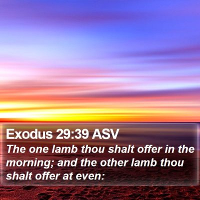Exodus 29:39 ASV Bible Verse Image