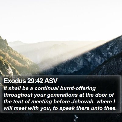 Exodus 29:42 ASV Bible Verse Image