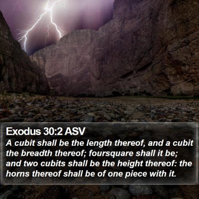 Exodus 30:2 ASV Bible Verse Image