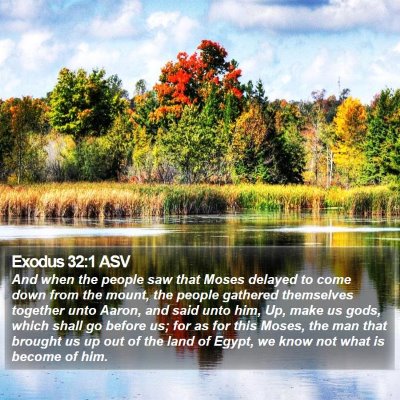 Exodus 32:1 ASV Bible Verse Image