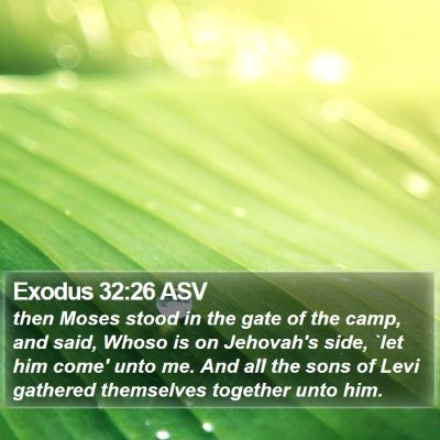 Exodus 32:26 ASV Bible Verse Image