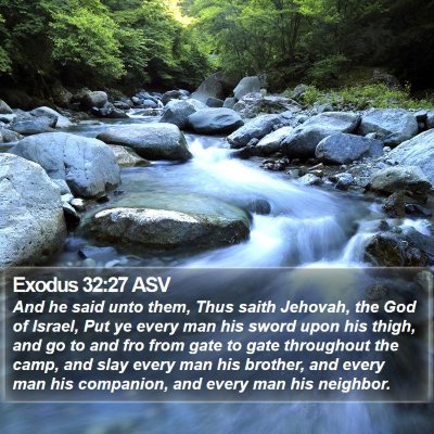 Exodus 32:27 ASV Bible Verse Image