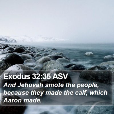 Exodus 32:35 ASV Bible Verse Image