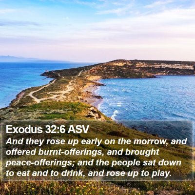Exodus 32:6 ASV Bible Verse Image