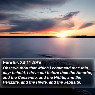 Exodus 34:11 ASV Bible Verse Image