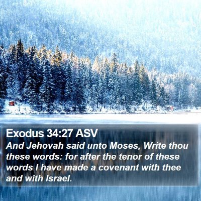Exodus 34:27 ASV Bible Verse Image