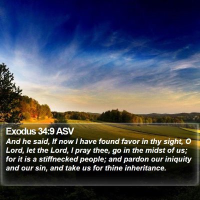 Exodus 34:9 ASV Bible Verse Image