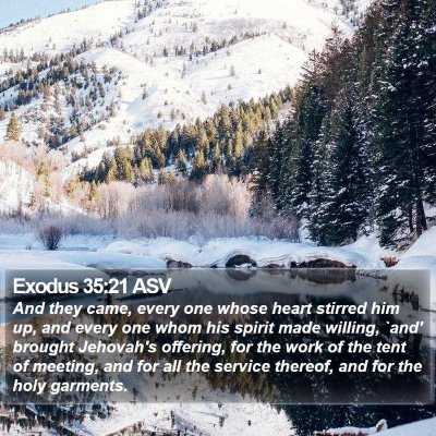 Exodus 35:21 ASV Bible Verse Image