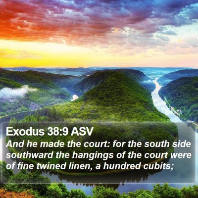 Exodus 38:9 ASV Bible Verse Image
