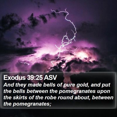 Exodus 39:25 ASV Bible Verse Image