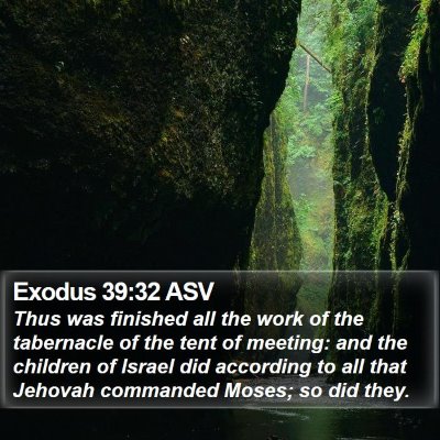 Exodus 39:32 ASV Bible Verse Image