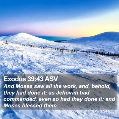 Exodus 39:43 ASV Bible Verse Image