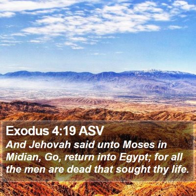 Exodus 4:19 ASV Bible Verse Image