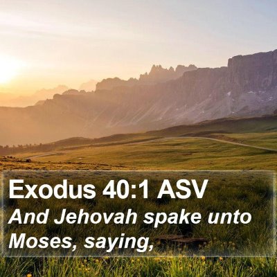 Exodus 40:1 ASV Bible Verse Image