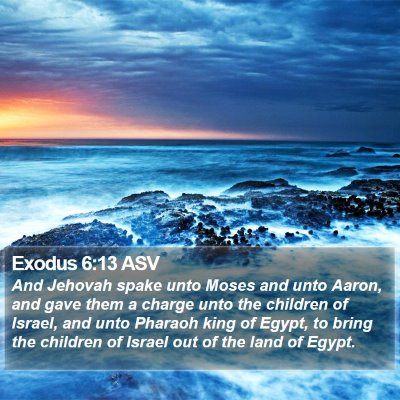 Exodus 6:13 ASV Bible Verse Image