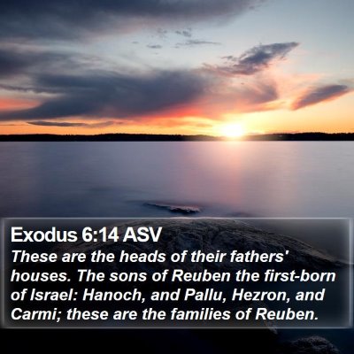 Exodus 6:14 ASV Bible Verse Image