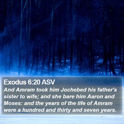 Exodus 6:20 ASV Bible Verse Image