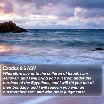 Exodus 6:6 ASV Bible Verse Image