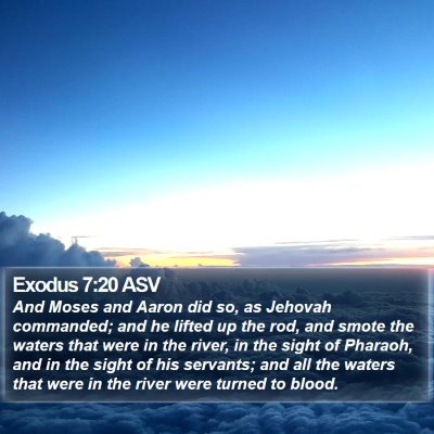 Exodus 7:20 ASV Bible Verse Image