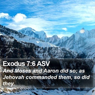 Exodus 7:6 ASV Bible Verse Image
