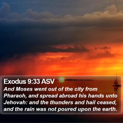 Exodus 9:33 ASV Bible Verse Image