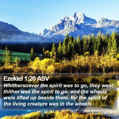 Ezekiel 1:20 ASV Bible Verse Image