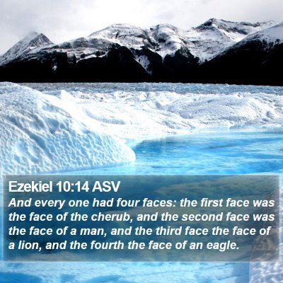 Ezekiel 10:14 ASV Bible Verse Image