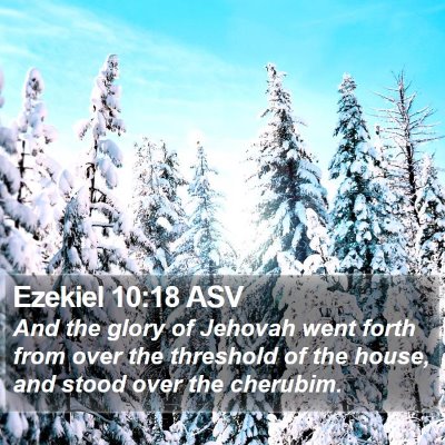 Ezekiel 10:18 ASV Bible Verse Image
