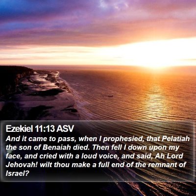 Ezekiel 11:13 ASV Bible Verse Image