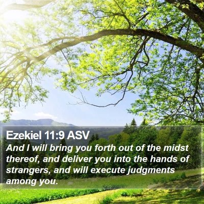 Ezekiel 11:9 ASV Bible Verse Image