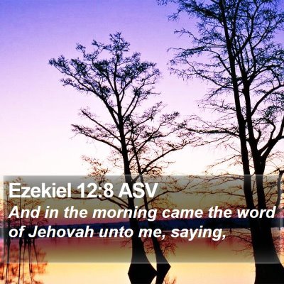 Ezekiel 12:8 ASV Bible Verse Image
