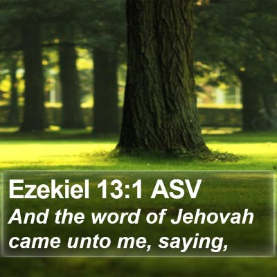 Ezekiel 13:1 ASV Bible Verse Image