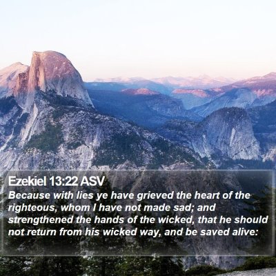 Ezekiel 13:22 ASV Bible Verse Image