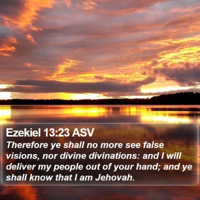 Ezekiel 13:23 ASV Bible Verse Image