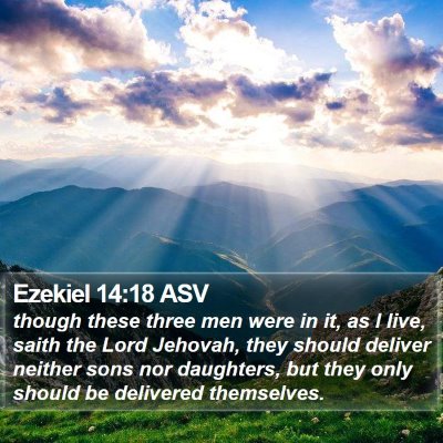 Ezekiel 14:18 ASV Bible Verse Image