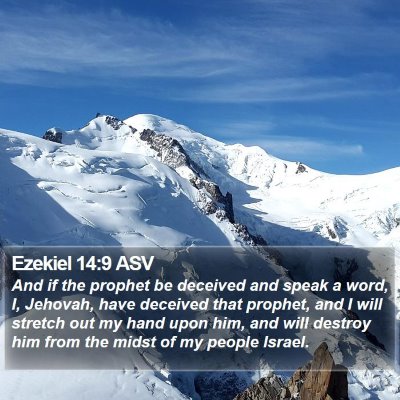 Ezekiel 14:9 ASV Bible Verse Image