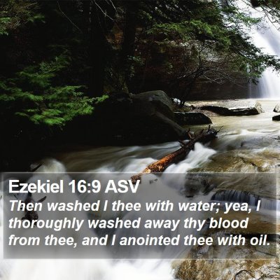 Ezekiel 16:9 ASV Bible Verse Image