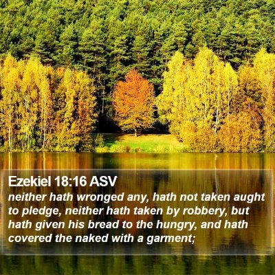 Ezekiel 18:16 ASV Bible Verse Image