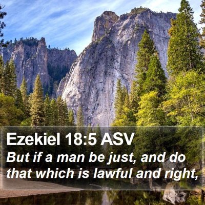 Ezekiel 18:5 ASV Bible Verse Image