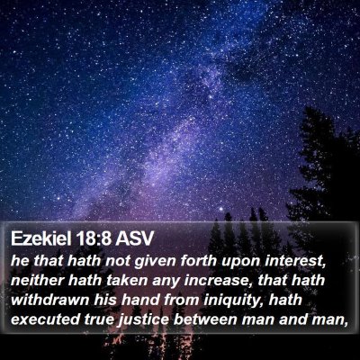 Ezekiel 18:8 ASV Bible Verse Image