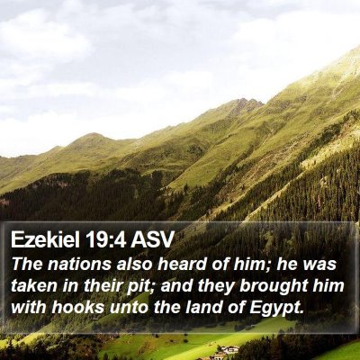 Ezekiel 19:4 ASV Bible Verse Image