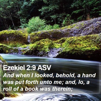 Ezekiel 2:9 ASV Bible Verse Image