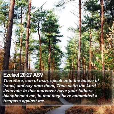 Ezekiel 20:27 ASV Bible Verse Image