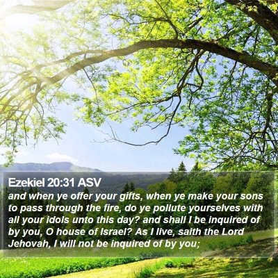 Ezekiel 20:31 ASV Bible Verse Image