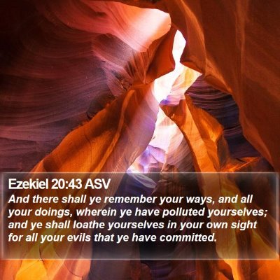 Ezekiel 20:43 ASV Bible Verse Image