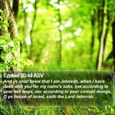 Ezekiel 20:44 ASV Bible Verse Image